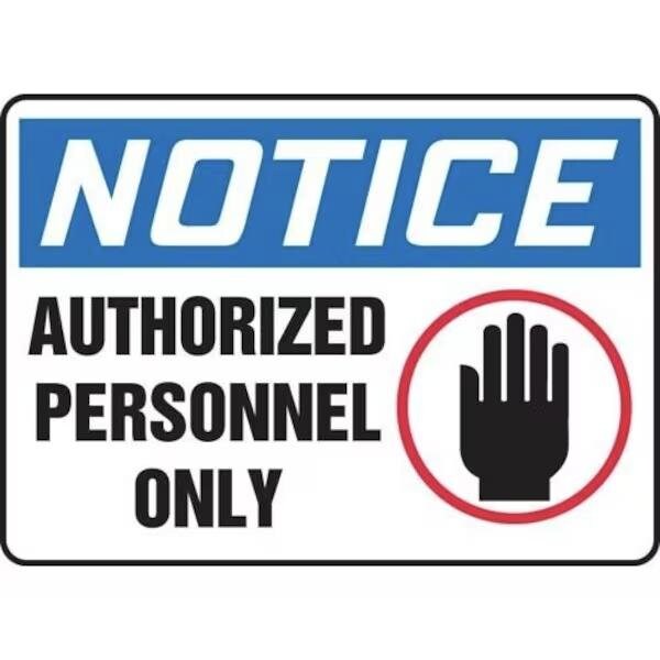 Accuform OSHA NOTICE SAFETY SIGN AUTHORIZED MADM844VA MADM844VA - main